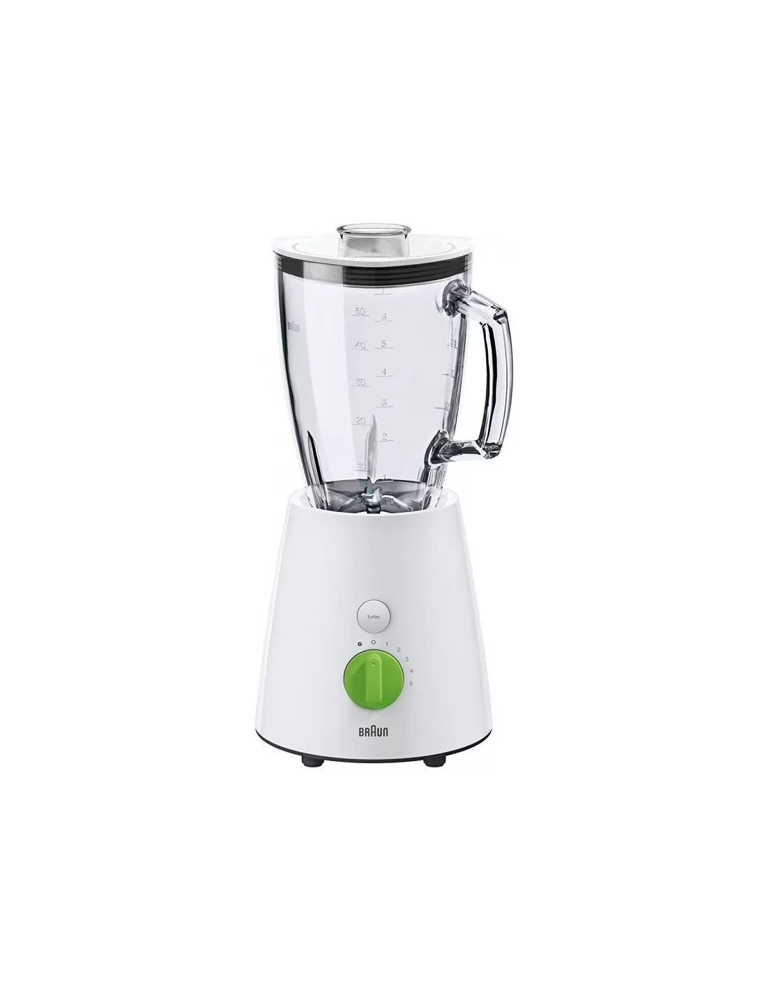 Blender Braun JB3010WH 800W – Bol plastique 2L – Blanc/Vert